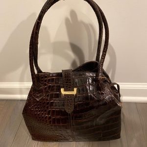 Brown croc Vera pelle bag